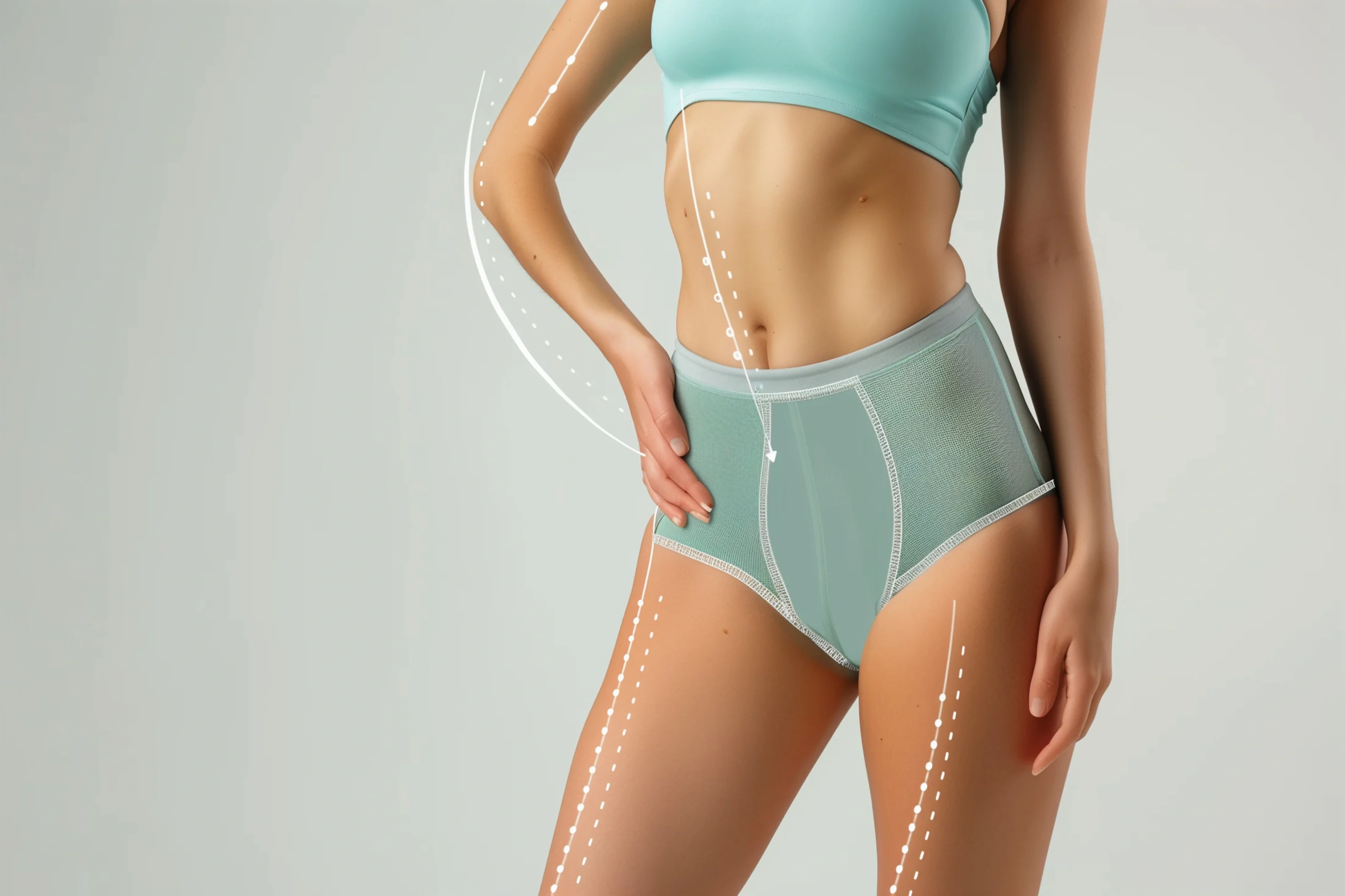 Surgical planning for omphaloplasty during an abdominoplasty in Dubai with natural belly button.