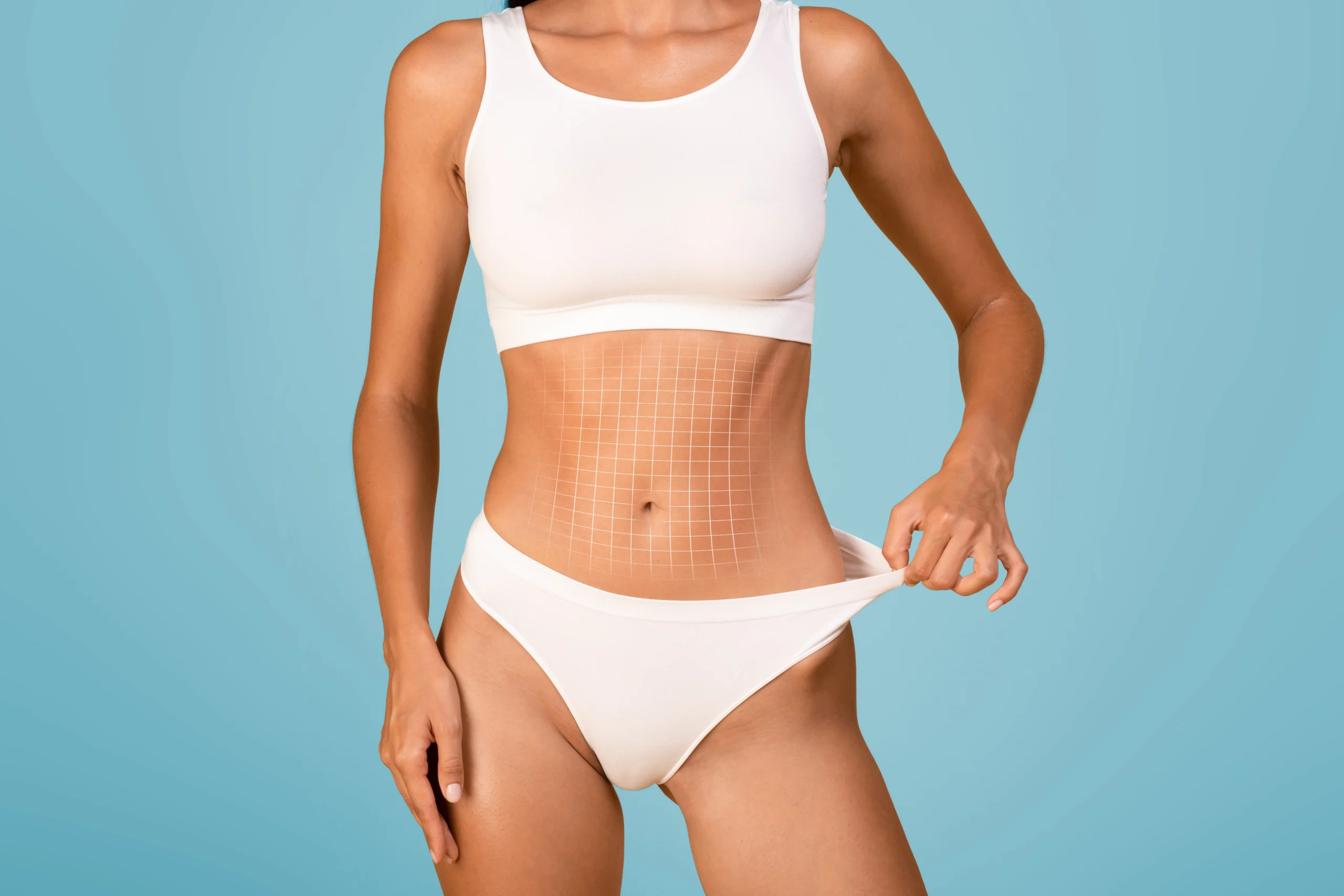 Clinical grid mapping for neo-umbilicoplasty and Umbilical Transposition in Abdominoplasty dubai.