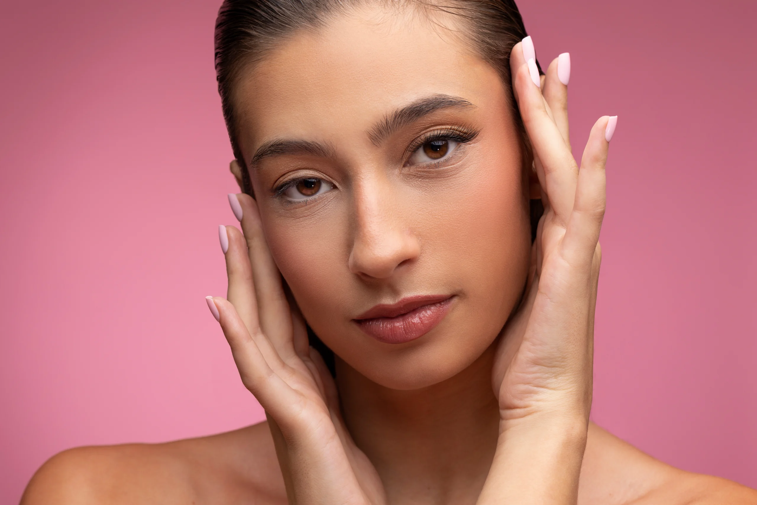 Anatomical view of the superior orbital region and palpebral folds for upper eyelid blepharoplasty Dubai.