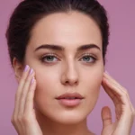 Clinical view of the periorbital region evaluating dermatochalasis and orbital fat prolapse for Upper vs Lower Eyelid Surgery Dubai.